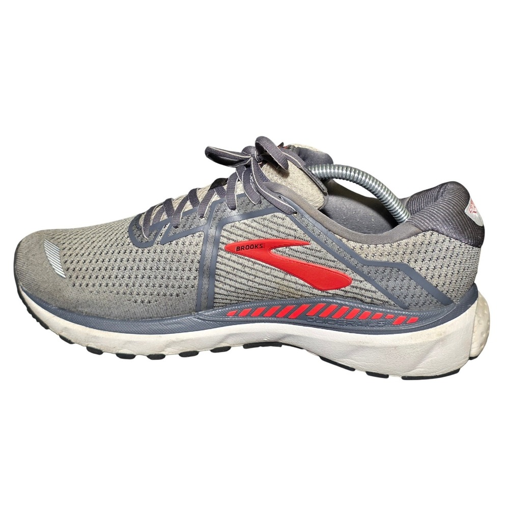 Brooks Adrenaline GTS 20 Womens Running Shoes Grey Red Mesh Sneakers 1202961B068 - Picture 5 of 11